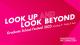 Magenta poster reading "look up and look beyond: Graduate School Festival 2023"
