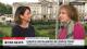 Pippa Catterall interviewed by CBS News in front of Buckingham Palace