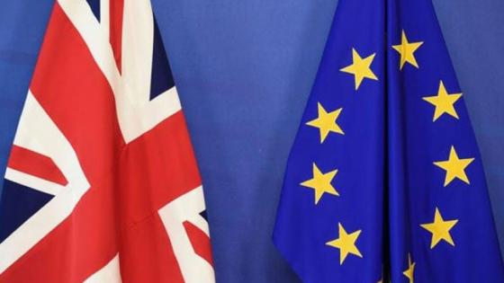 EU and British flags