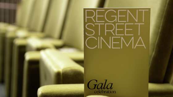 a cinema leaflet on the cinema chairs