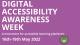 text reading Digital Accessibility Awareness Week on pink background