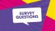 Survey questions in speech box