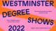Pink and orange poster for Westminster Degree Shows 2022