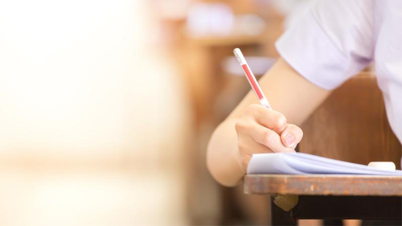 Exam-student-writing