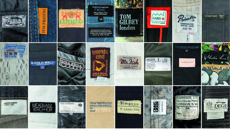 Labels from Westminster Menswear Archive