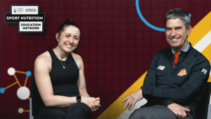 Sinead Roberts and Peter Bonfield in conversation on the Sport Nutrition Education Network podcast