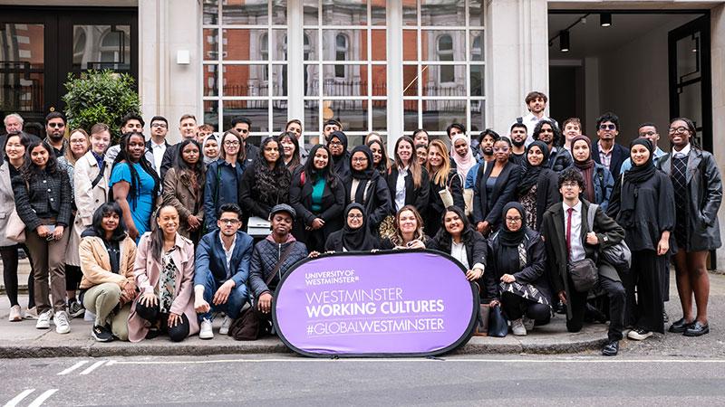 Students who are taking part in the Westminster Working Cultures in the UK