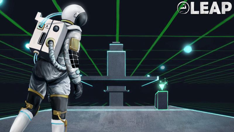 Screenshot of astronaut in LEAP game