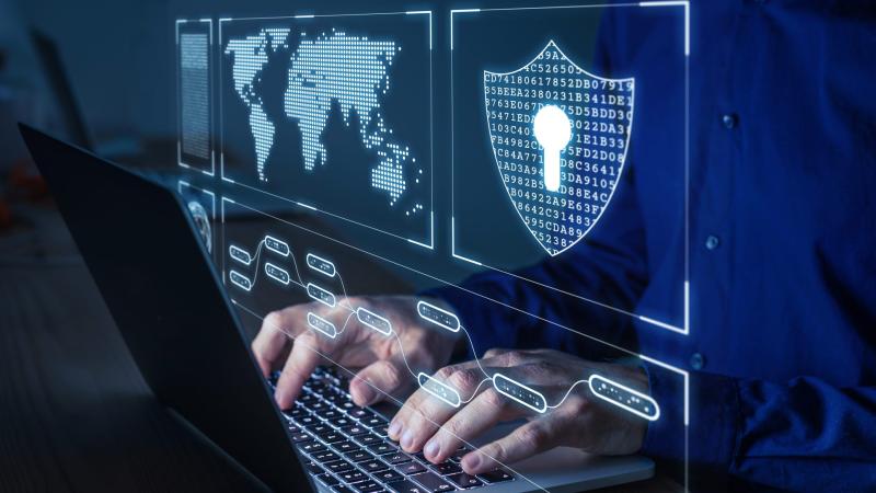 Stock image of an image representing cyber security