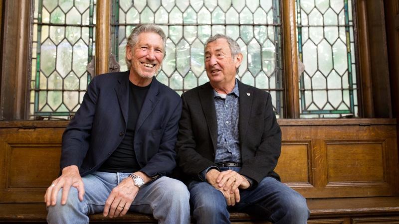 Pink Floyd Roger Waters and Nick Mason on University of Westminster Regent Campus